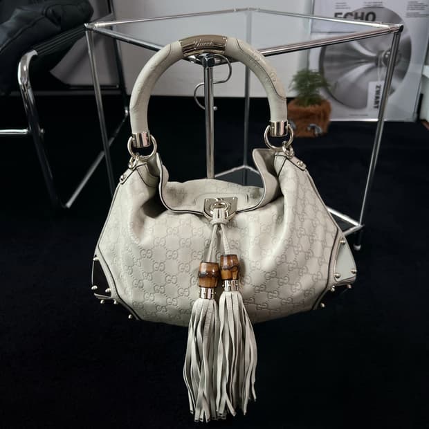 구찌 뱀부 인디 숄더백