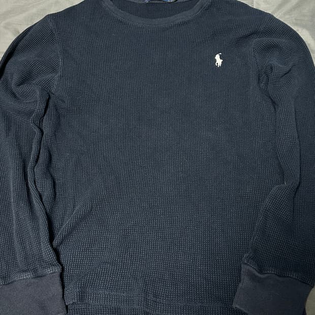 폴로 랄프 로렌 네이비 와플 니트