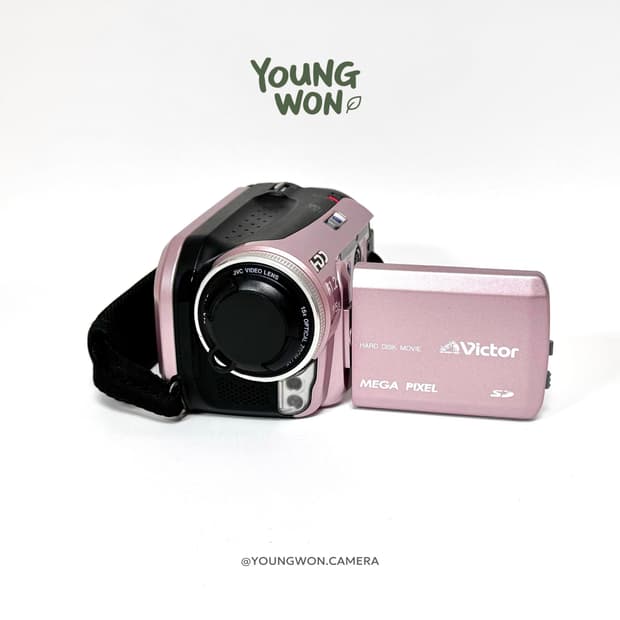 (S급/초희귀!💕) JVC 빅터 GZ-MG40-P 핑크 캠코더