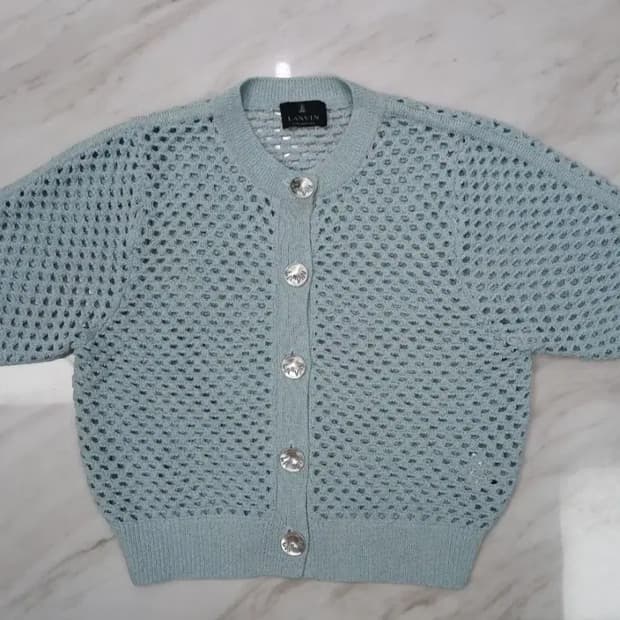 [정품 파격가] 랑방 컬렉션 여성용 반팔 니트 자켓 90 사이즈 