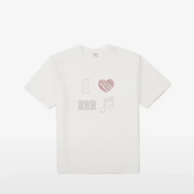 새상품) mmlg 핫픽스 Love mm 티셔츠 xs