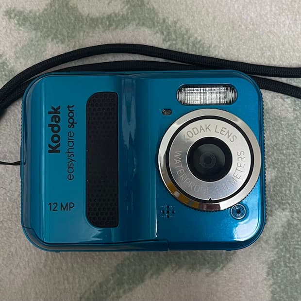코닥 c123 딥블루 빈티지 방수 카메라 디카