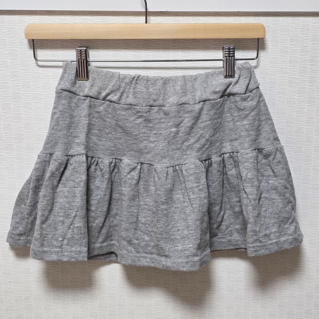 빈티지) 그레이 밴딩 발레코어st 캉캉 핀터깔 미니스커트