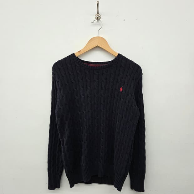 폴로 랄프로렌 네이비 꽈배기 니트 남XL