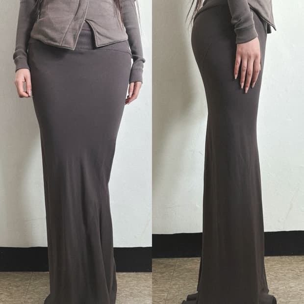 릭오웬스 12SS island 머메이드 드레이프 롱 스커트