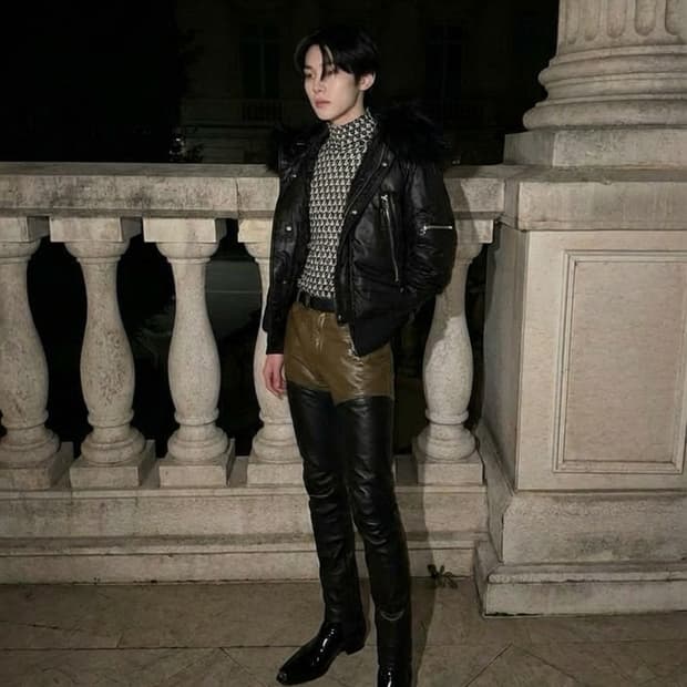 ECKHAUS LATTA 투컬러  에코레더 팬츠