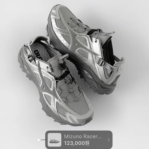 미즈노 레이서 트레일 se 실버 235