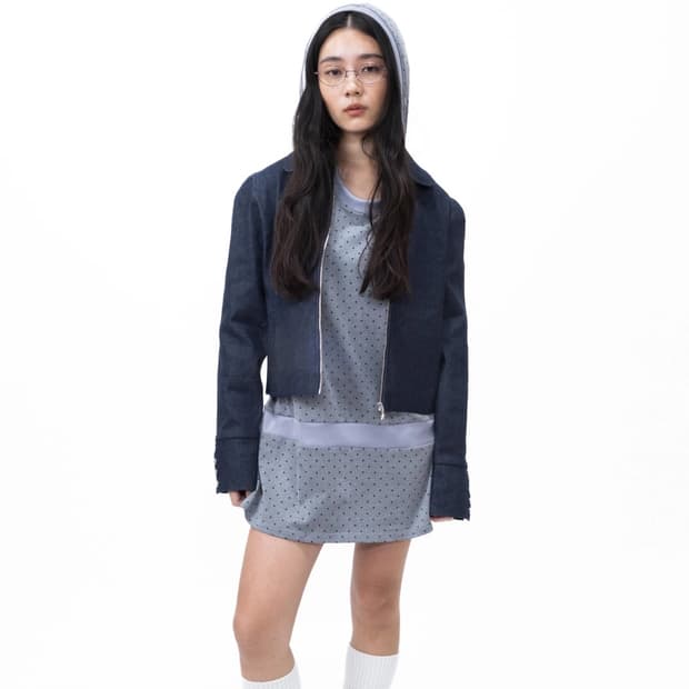 샬롬클럽 MOLA DOT HOODY DRESS