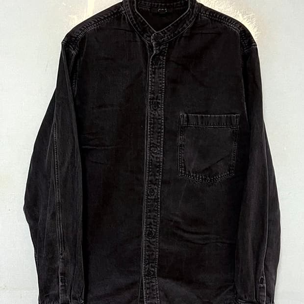 COS 코스 청남방 데님셔츠 그레이진 헨리넥 춘추 캐주얼 포켓 L 100