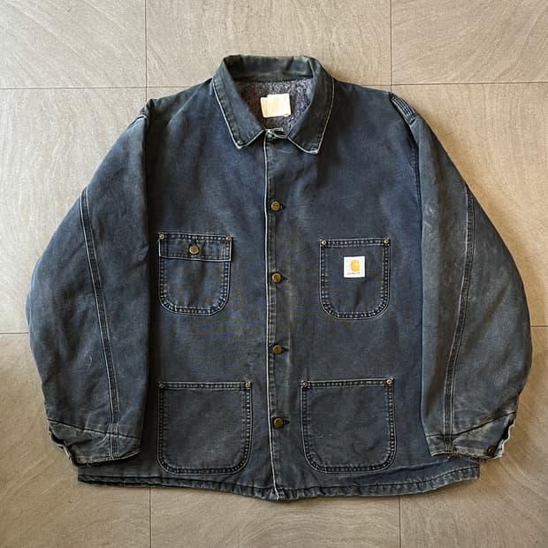 90년대 생산 칼하트 정품 네이비 덕 초어 자켓