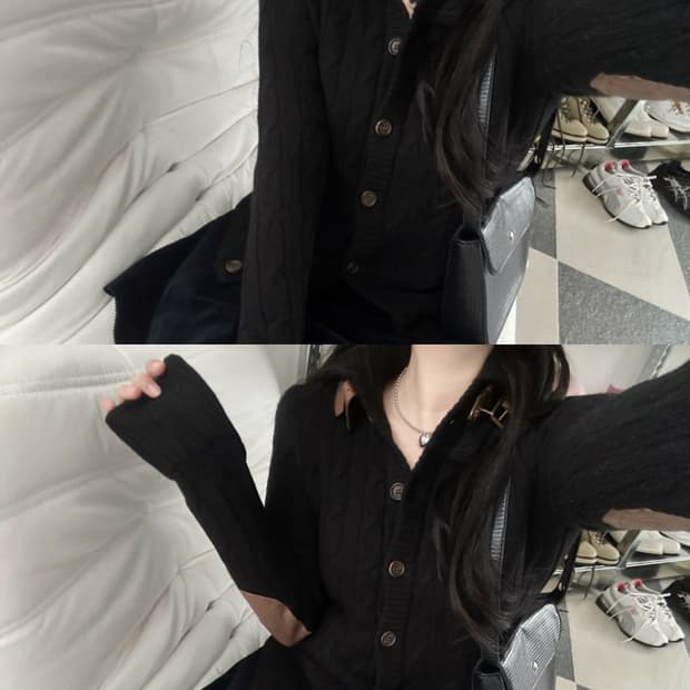 랄프로렌 스포츠 버클 케이블 니트 가디건 