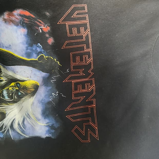 베트멍 블러디 로고 헤비메탈 프린팅 반팔 티셔츠 블랙