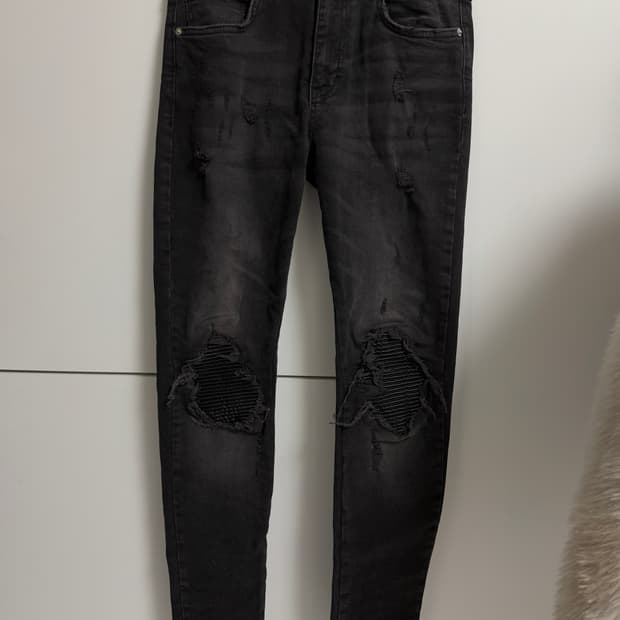 아미리 mx1 레더패치 진 복각팬츠