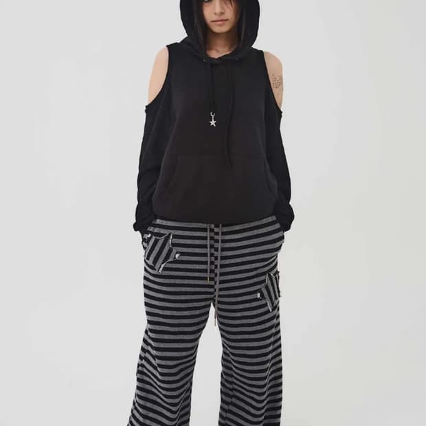 익스파이어드걸 스트라이프 팬츠 새상품