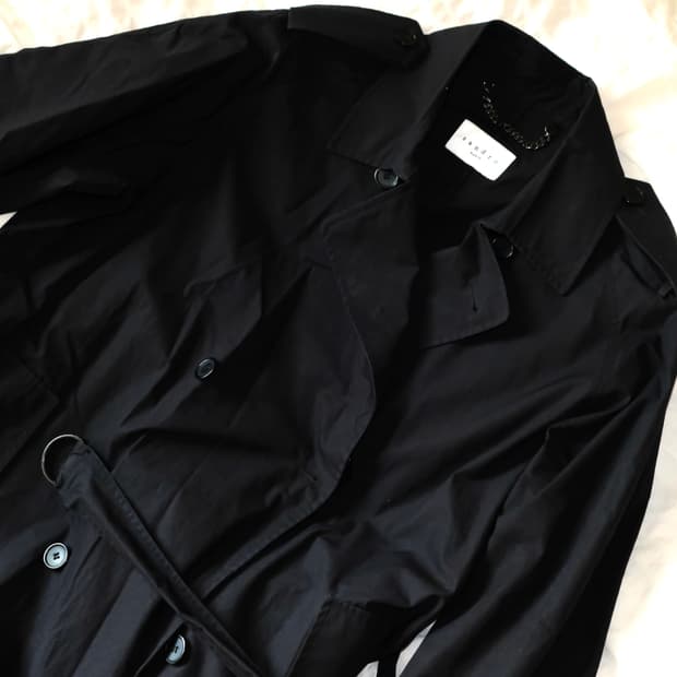 산드로 트렌치 코트 블랙 L