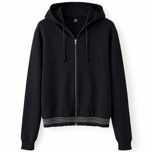 90s Gap Knit Zip-Up Hoodie