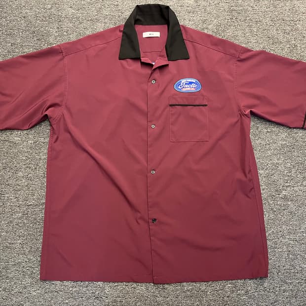 [105~110] WEGO 버건디 반팔 워크셔츠 