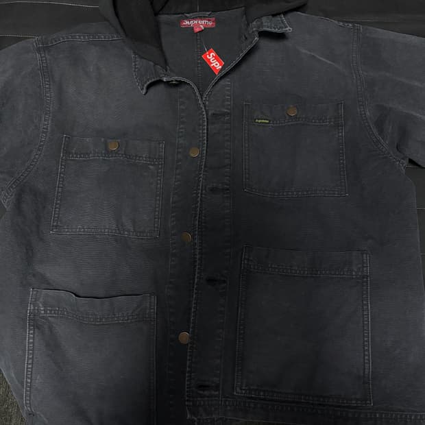 슈프림 원 데님 자켓 블랙 L
