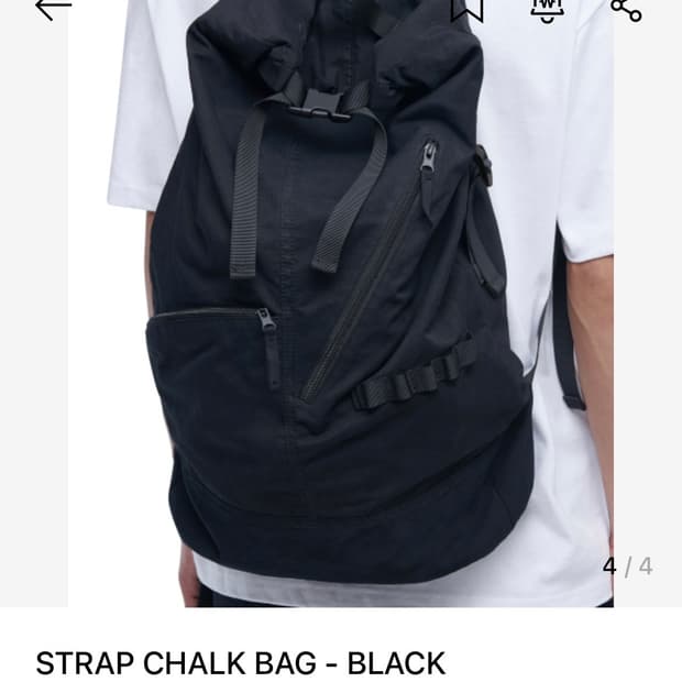 삽니다)노매뉴얼 STRAP CHALK BAG - BLACK 삽니당
