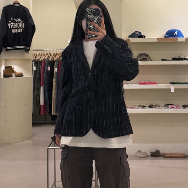 폴로랄프로렌 스트라이프 블레이저 자켓 U1307