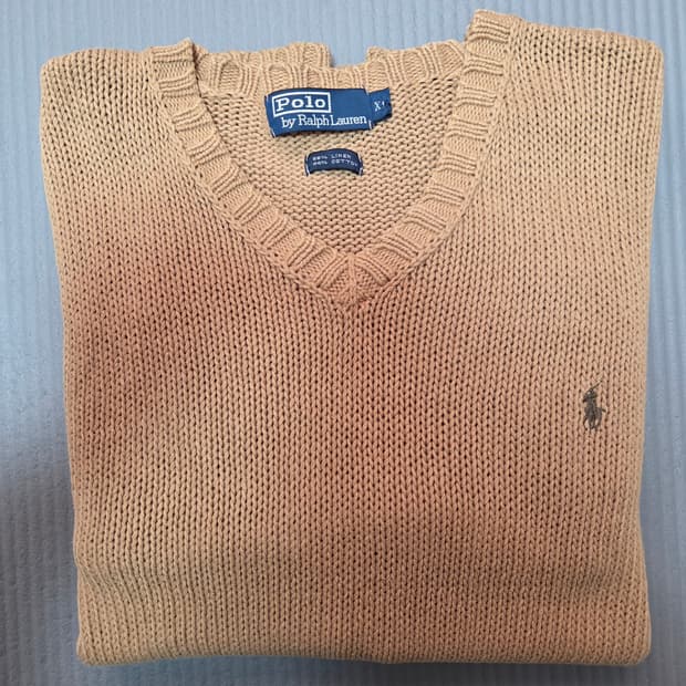폴로 랄프로렌 니트 스웨터 브이넥 베이지 xl 105,110 판매