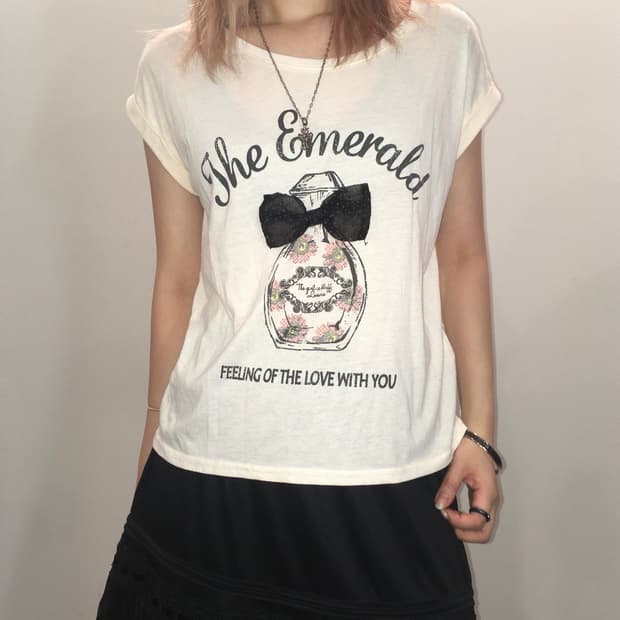 jpn vintage romantic lace ribbon t shirt