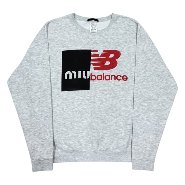 프룻오브더룸 미우 뉴발란스 스웻 기모 맨투맨 그레이 14Y