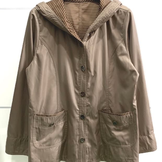 스트라이프 후드 자켓 점퍼