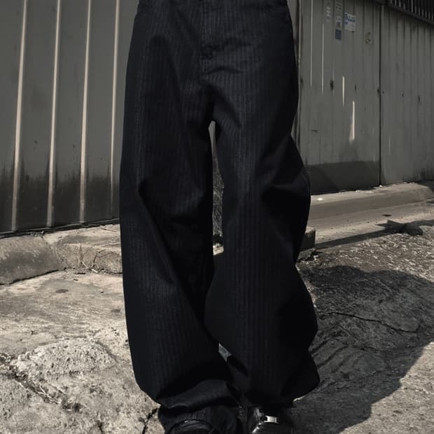 여유 (UNISEX) 노마 스트라이프 데님 팬츠