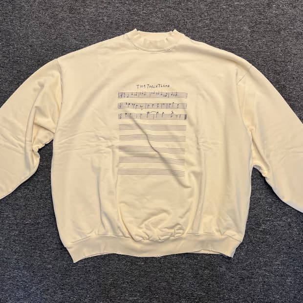 [100~105] 발렌시아가 악보 프린팅 맨투맨티 새제품 1 