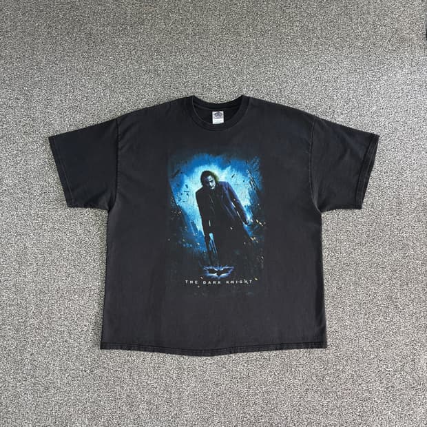 00s 빈티지 다크나이트 조커 프로모 티셔츠
