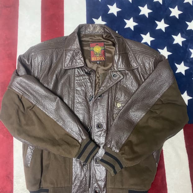 90s 빈티지 레드옥스 양가죽 자켓