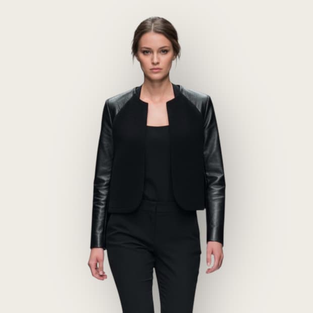 40/ 닐바렛 11AW 레더 하이브리드 자켓