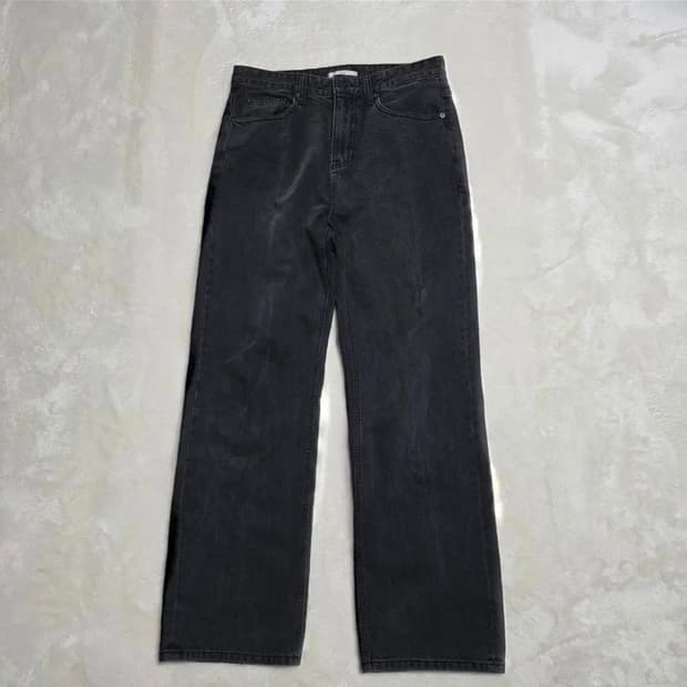 (33)플랙 lots 그레이 워시드 데님 팬츠