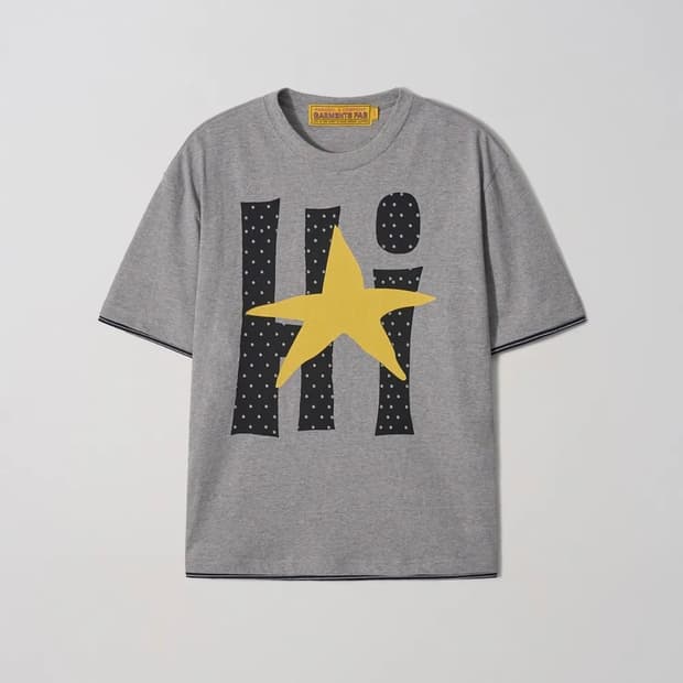 가먼츠팹 Hi Stripe Layered Tee MELANGE GRAY