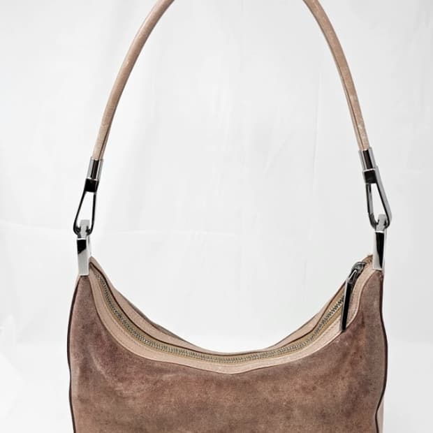 정품 구찌 스웨이드 호보백 가방