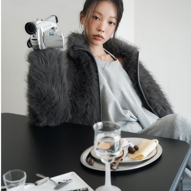 (새상품) LCDC 퍼자켓 엘씨디씨 퍼자켓 그레이 