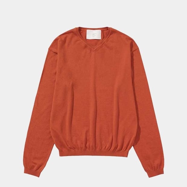 [50] 강정석 브이넥 니트 레드