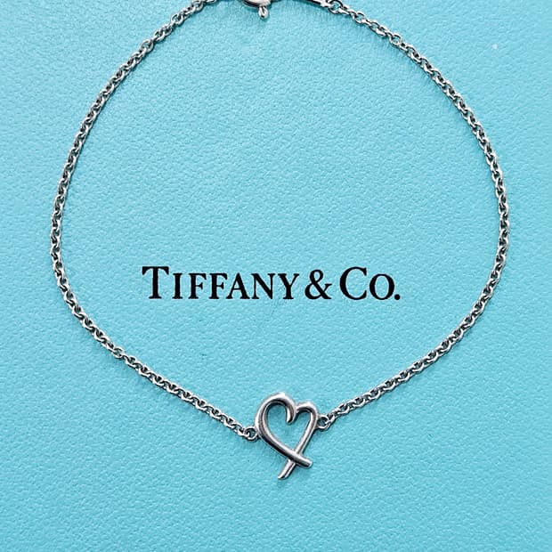 티파니앤코 러빙하트 팔찌 실버 M사이즈 17.8cm [정품/풀구성]