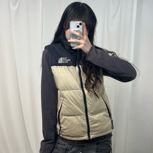 The North Face Beige 700 Nuptse Vest