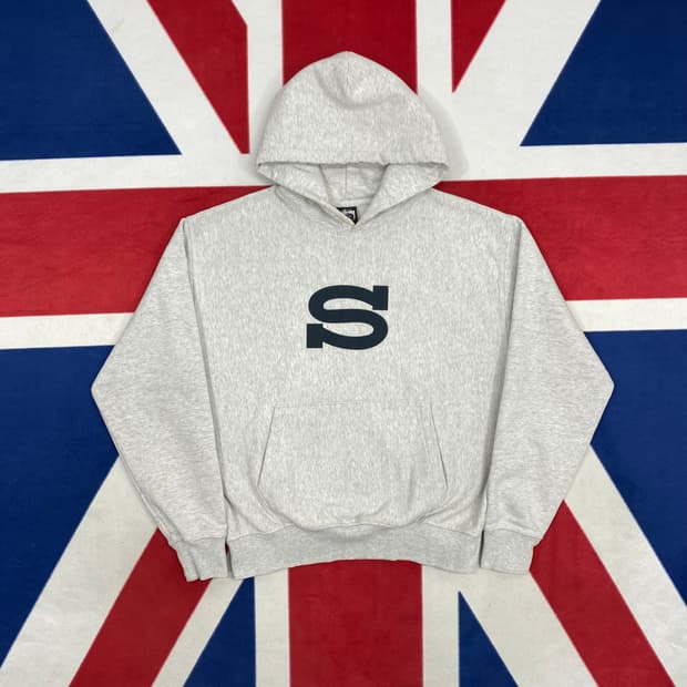 스투시 레터맨 오버핏 후드티 M