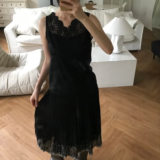 vintage pleats pattern skirt