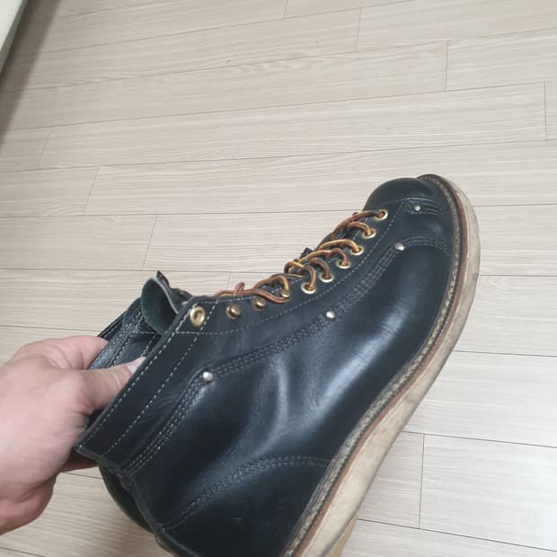 쏘로굿usa 검정색 가죽 워크 몽키부츠(265-270)