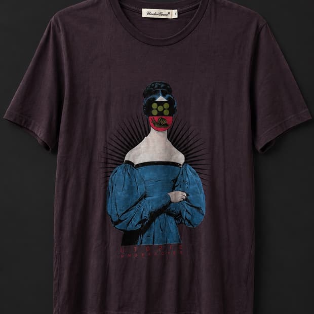 1) 언더커버 17aw utopia 티셔츠 버건디