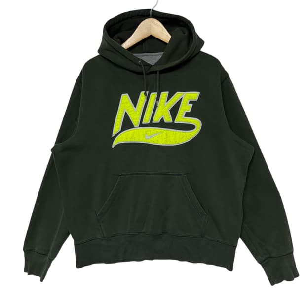 나이키 빅로고 후드티 카키