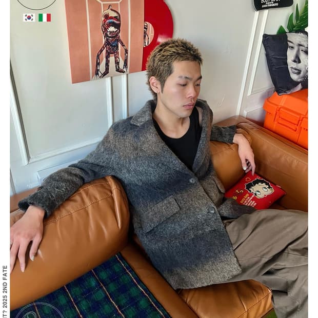 CULTURE CALL Italian Mohair Check Jacket