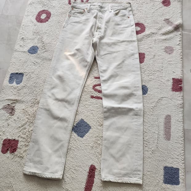 90's 리바이스 501 화이트 데님