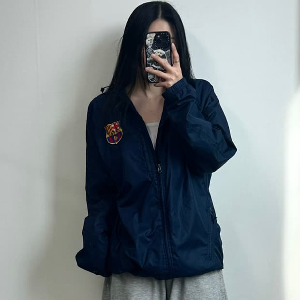 나이키 바르셀로나 네이비 바람막이 자켓 