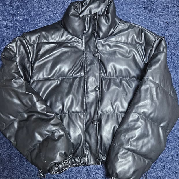 shein 쉬인 레더 숏패딩