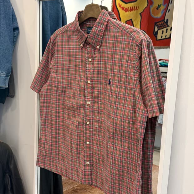 Polo RL 폴로 랄프로렌 CLASSIC 컷오프 체크 반팔 셔츠